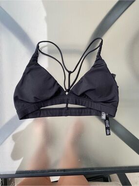 Victoria's Secret Black Strappy Sports Bralette